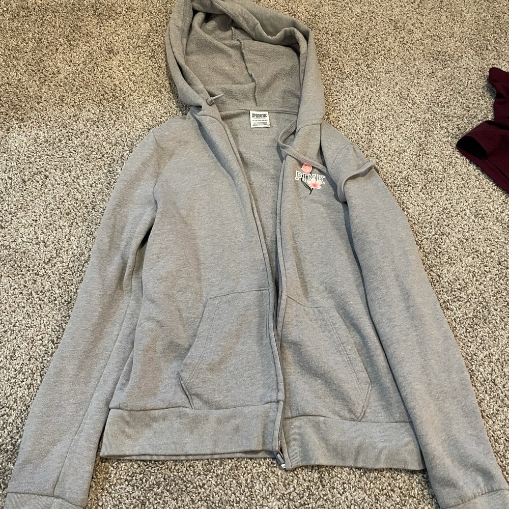 Pink zip up XS